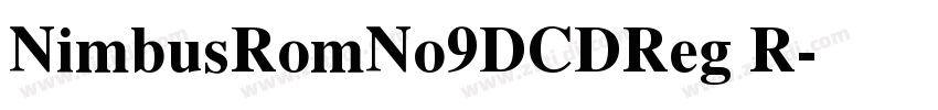 NimbusRomNo9DCDReg R字体转换